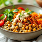 Crispy Chickpea & Herbed Tahini Power Salad - Fresh Start 30: A Journey To Better Health